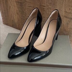 M. Gemi Black Patent Leather Heels